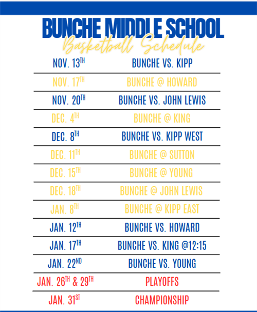 Basketball Schedule 2025-2026